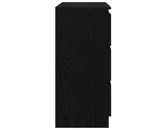 Sonata H Сайдборд, Черен дъб, 80x35x76 см, инженерно дърво
