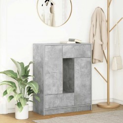 Sonata H Бюфет с чекмеджета и вратички, бетонно сив, 73x31x90 см - Living