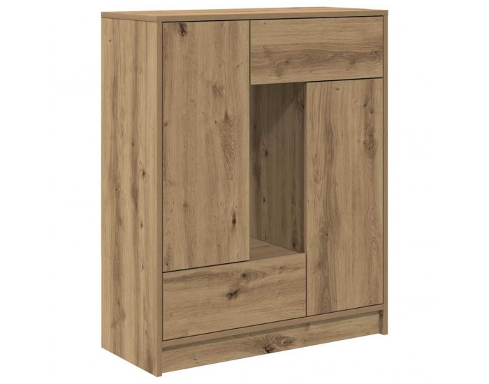 Sonata H Бюфет с чекмеджета и вратички, дъб артизан, 73x31x90 см