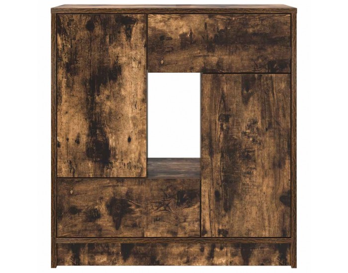 Sonata H Бюфет с чекмеджета и вратички, опушен дъб, 70,5x34x74,5 см