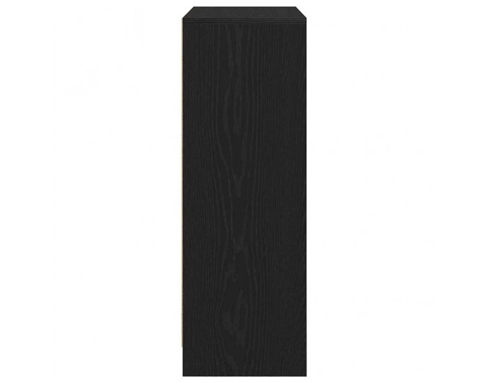 Sonata H Бюфет с чекмеджета и вратички, черно и дъб, 73x31x90 см