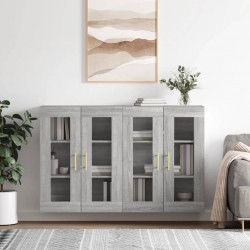 Sonata H Стенни шкафове, 2 бр, сив сонома, инженерно дърво - Corpuri, vitrine, biblioteci modulare