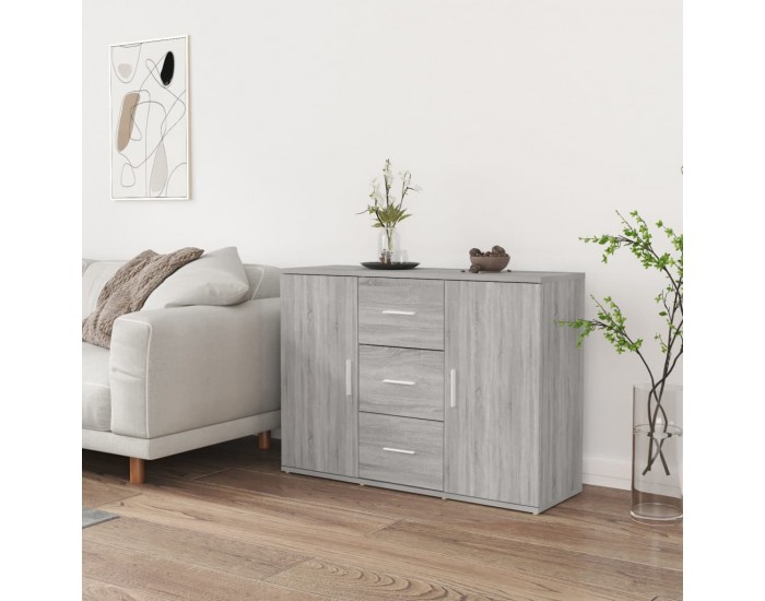 Sonata H Бюфет, сив сонома, 91x29,5x65 см, инженерно дърво