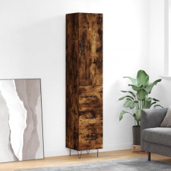 Sonata H Висок шкаф, опушен дъб, 34,5x34x180 см, инженерно дърво - Living