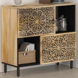 Sonata H Страничен шкаф 80x33x75 см манго масивно дърво - Corpuri, vitrine, biblioteci modulare