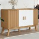 Sonata H Сайдборд OLDEN, бяло и кафяво, 114x43x73,5 см, бор масив