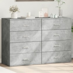 Sonata H Сайдборди, 2 бр, бетонно сиви, 60x39x80 см, инженерно дърво - Corpuri, vitrine, biblioteci modulare