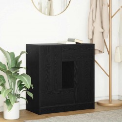 Sonata H Бюфет с чекмеджета и вратички, черен дъб, 70,5x34x74,5 см - Living