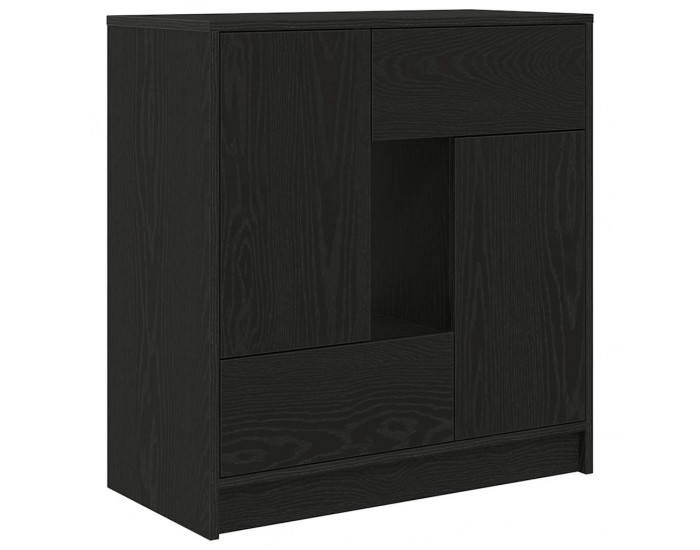 Sonata H Бюфет с чекмеджета и вратички, черен дъб, 70,5x34x74,5 см