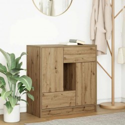 Sonata H Бюфет с чекмеджета и вратички, дъб артизан, 70,5x34x74,5 см - Living
