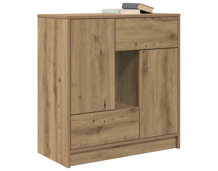 Sonata H Бюфет с чекмеджета и вратички, дъб артизан, 70,5x34x74,5 см