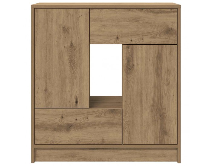 Sonata H Бюфет с чекмеджета и вратички, дъб артизан, 70,5x34x74,5 см