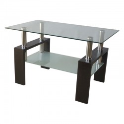 Холна маса MDF 605 100/60/60h венге с матирано долно стъкло - Măsuțe de living