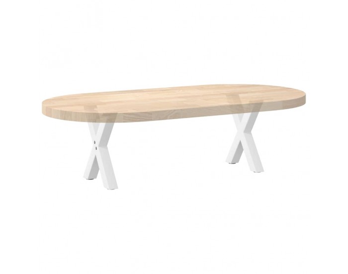 Sonata H Крака за масичка за кафе, X-образни, 2 бр., бели, 30 x (30-31) см, стомана