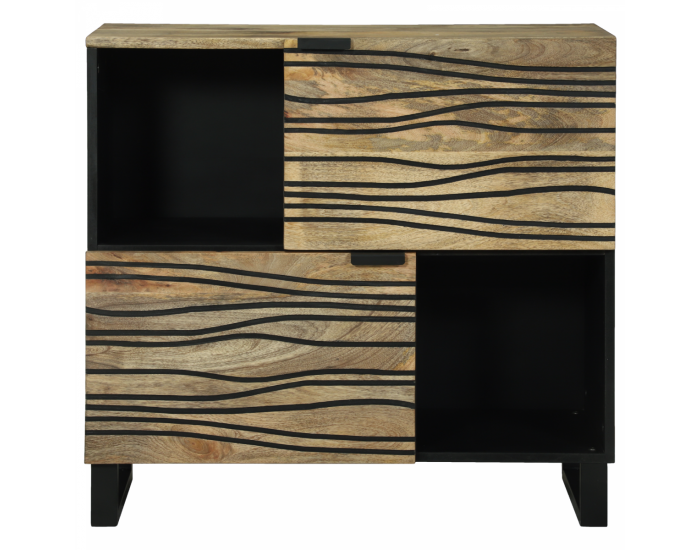 Sonata H Шкаф за съхранение 80x33.5x75 см от здраво дърво манго