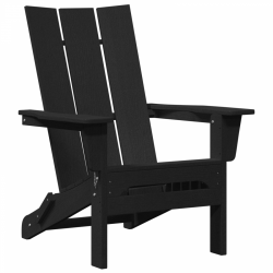 Сгъваеми столове Adirondack Sonata H 2 броя Черен 74.5x80.5x90 см HDPE - Sonata H