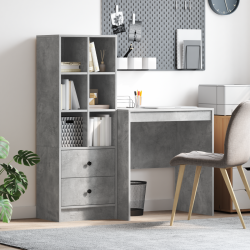 Sonata H Бюро с място за съхранение бетонно сиво инженерна дървесина - Living