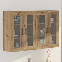 Sonata H Стенни кабинети 2 бр Артишин дъб 69.5x34x90 см Инженерна дървесина - Corpuri, vitrine, biblioteci modulare