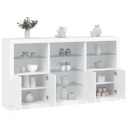 Sonata H Сайдборд с LED светлини, бял, 181,5x37x100 см - Corpuri, vitrine, biblioteci modulare