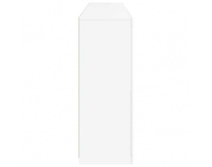 Sonata H Сайдборд с LED светлини, бял, 181,5x37x100 см