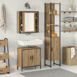 Sonata H Шкаф за баня Дъб артезан 33x33x185.5 см Инженерна дървесина - Dulapuri de baie