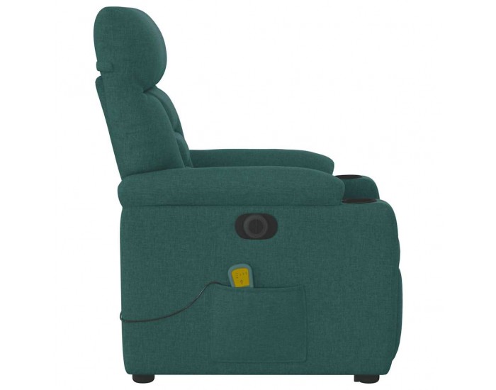 Sonata H Електрически изправящ масажен реклайнер стол тъмнозелен текстил