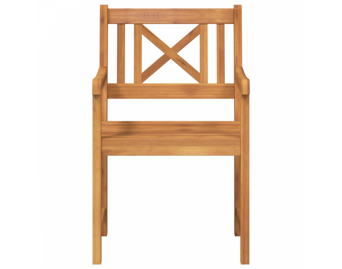Градински столове Sonata H 4 бр 56x55.5x90 см Масивна акациева дървесина