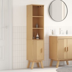 Sonata H Банков шкаф Кафяв 35x30x159 см от масивно борова дървесина - Seturi
