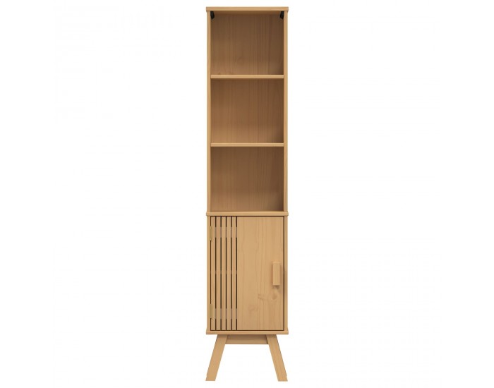 Sonata H Банков шкаф Кафяв 35x30x159 см от масивно борова дървесина