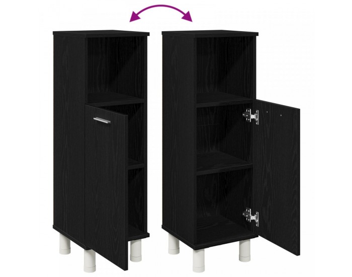 Sonata H Баня Кабинет Черен Дъб 30x30x95 см Инженерна Дървесина
