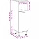 Sonata H Баня Кабинет Черен Дъб 30x30x95 см Инженерна Дървесина