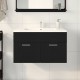 Sonata H Ракла за баня Черен дъб 90x38,5x46 см Инженерна дървесина