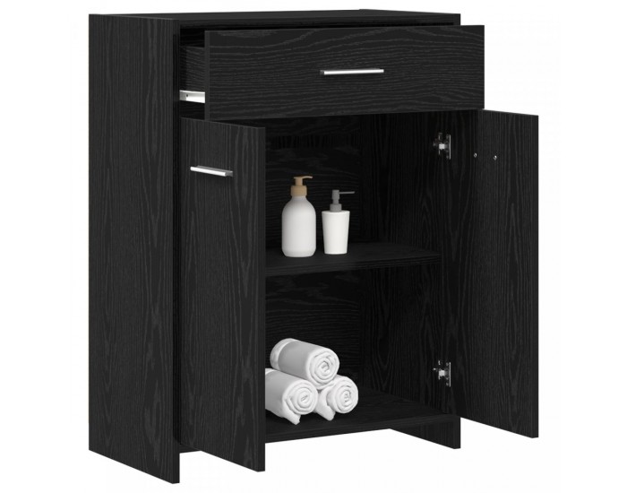 Sonata H Баня Кабинет Черно дъбово Инженерна дървесина 60 x 33 x 80 см