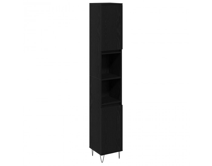 Sonata H Баня Шкаф Черен Дъб 30x30x190 см Инженерна Дървесина
