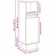 Sonata H Баня Кабинет Черен Дъб 30x30x100 см Инженерна Дървесина
