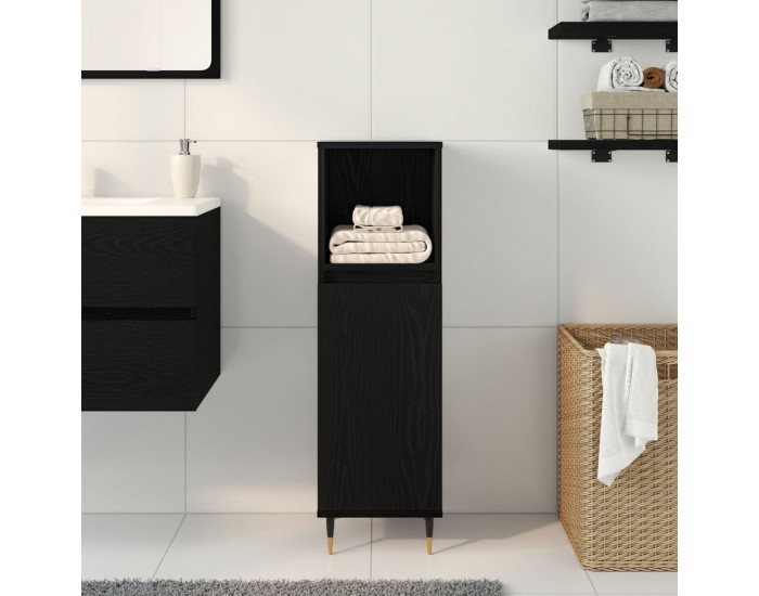 Sonata H Баня Кабинет Черен Дъб 30x30x100 см Инженерна Дървесина