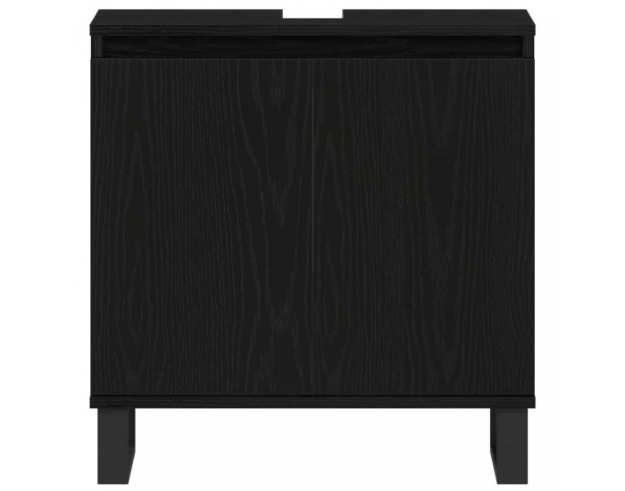 Sonata H Мивка за баня с шкаф Черен дъб 58x33x60 см Инженерна дървесина