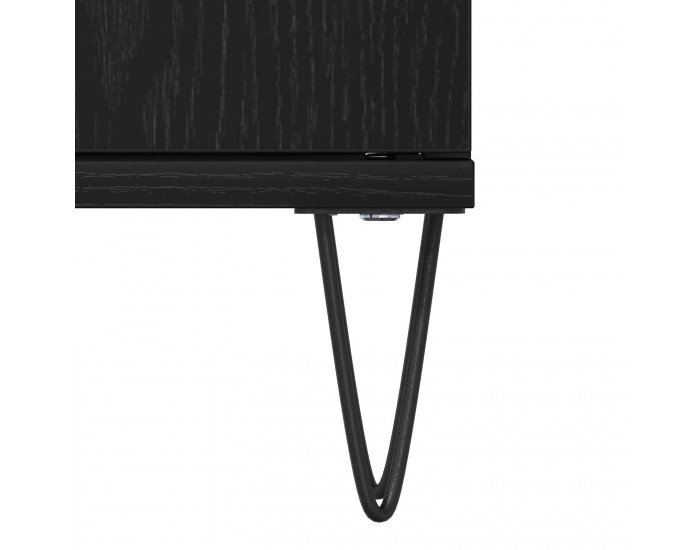 Sonata H Мивка за баня с шкаф Черен дъб 80x33x60 см Инженерна дървесина
