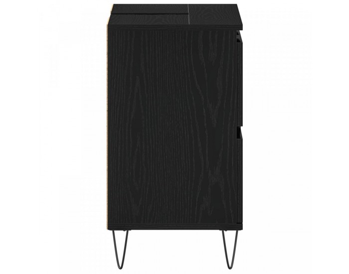 Sonata H Мивка за баня с шкаф Черен дъб 80x33x60 см Инженерна дървесина