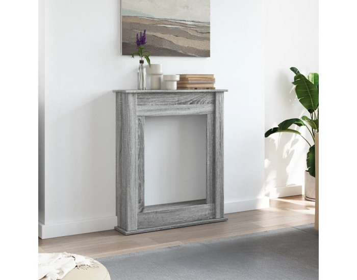 Sonata H Облицовка за камина сив сонома 75x20x87,5 см инженерно дърво