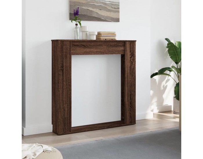 Sonata H Облицовка за камина, кафяв дъб, 100x20x100 см, инженерно дърво