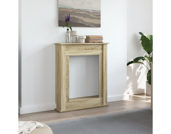 Sonata H Облицовка за камина сонома дъб 75x20x87,5 см инженерно дърво