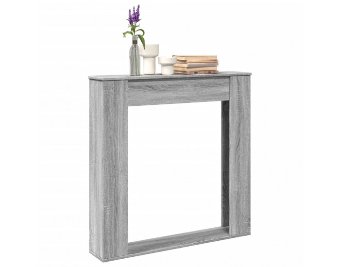 Sonata H Облицовка за камина сив сонома 100x20x100 см инженерно дърво