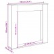 Sonata H Облицовка за камина сив сонома 100x20x100 см инженерно дърво