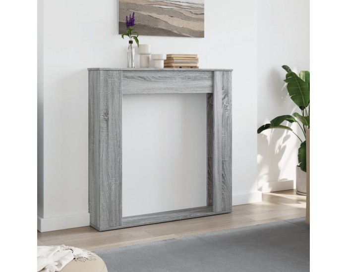 Sonata H Облицовка за камина сив сонома 100x20x100 см инженерно дърво