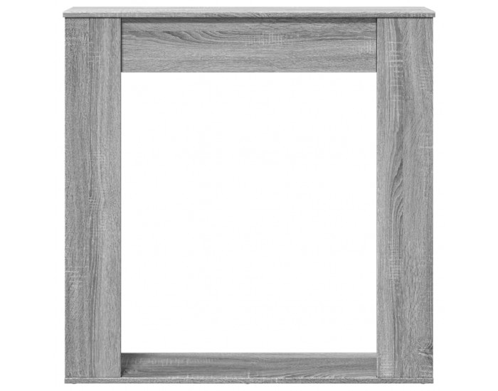 Sonata H Облицовка за камина сив сонома 100x20x100 см инженерно дърво