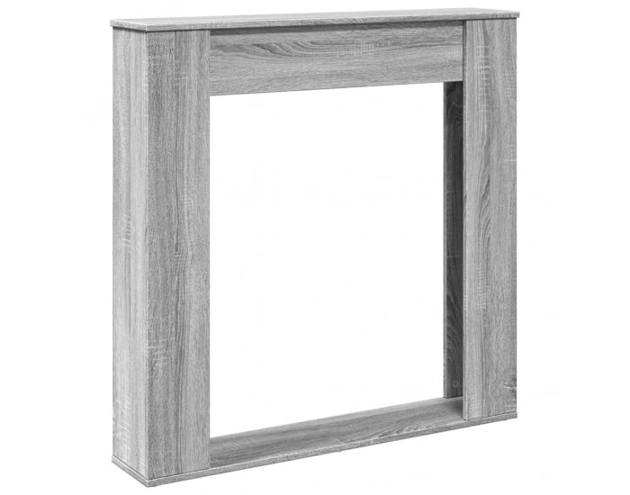 Sonata H Облицовка за камина сив сонома 100x20x100 см инженерно дърво