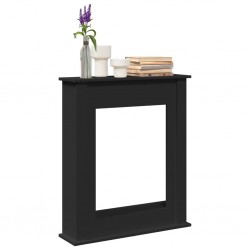 Sonata H Облицовка за камина, черна, 75x20x87,5 см, инженерно дърво - Pentru șeminee, coșuri de fum și sobe pe lemne