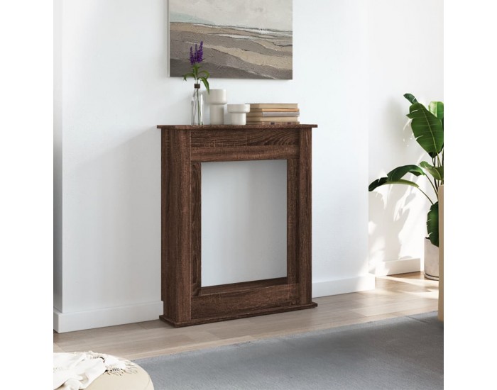 Sonata H Облицовка за камина, кафяв дъб, 75x20x87,5 см, инженерно дърво