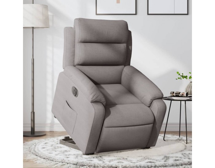 Sonata Fotoliu electric rabatabil cu ridicare, gri taupe, textil